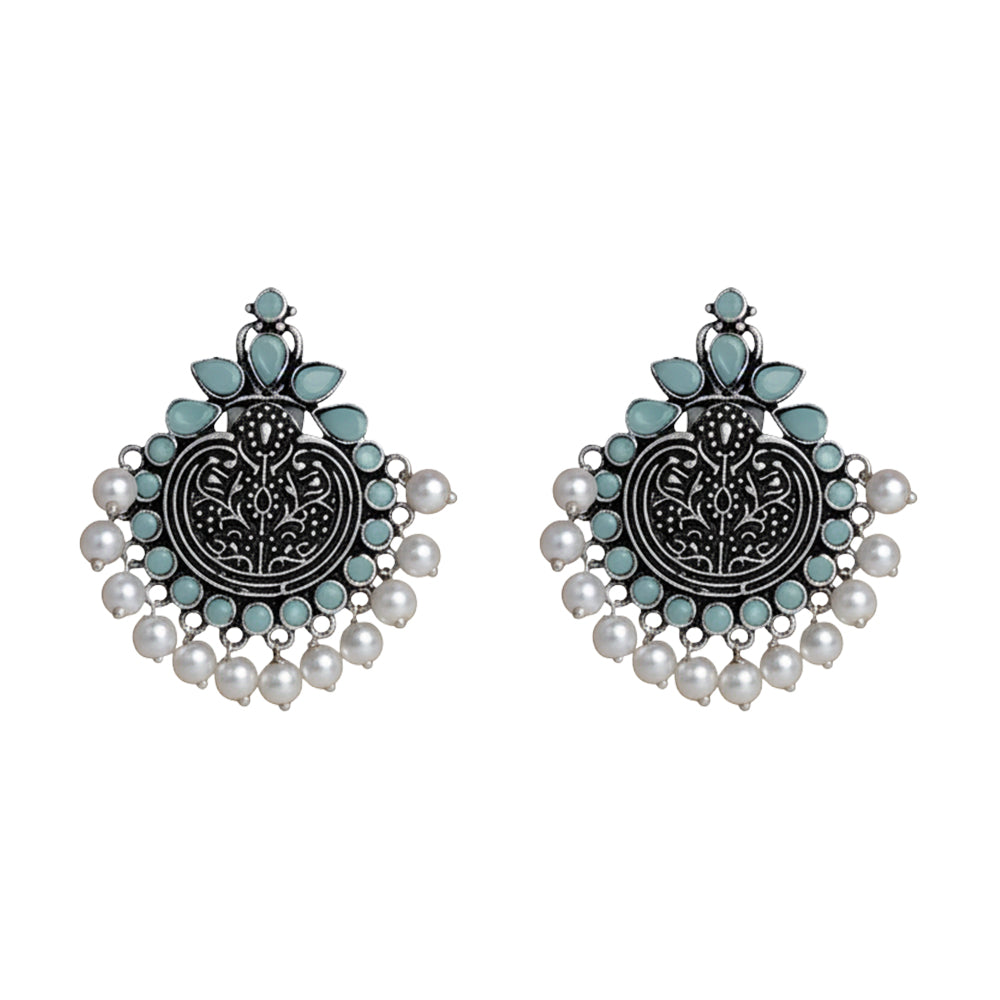 Royal flare stud earrings (Mint)