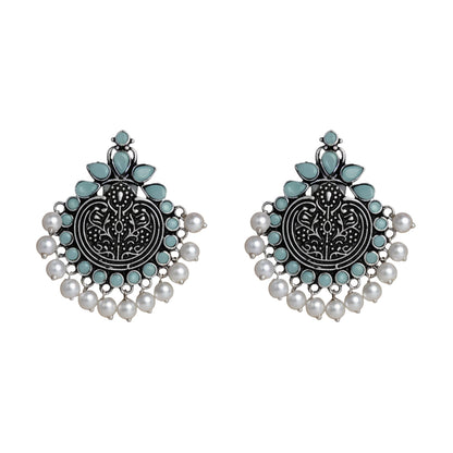 Royal flare stud earrings (Mint)