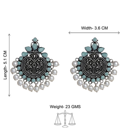 Royal flare stud earrings (Mint)