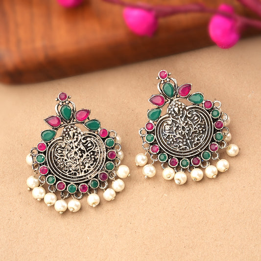 Royal flare stud earrings (Multicolored)