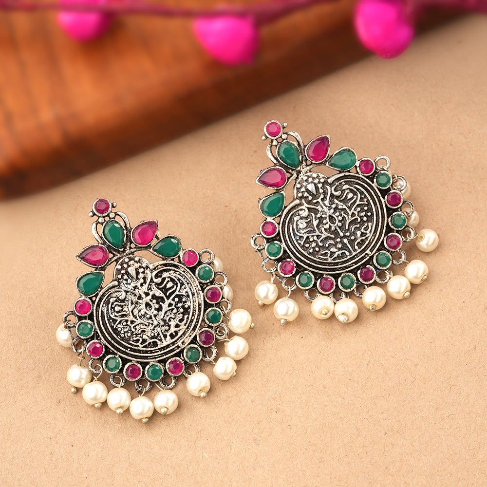 Royal flare stud earrings (Multicolored)