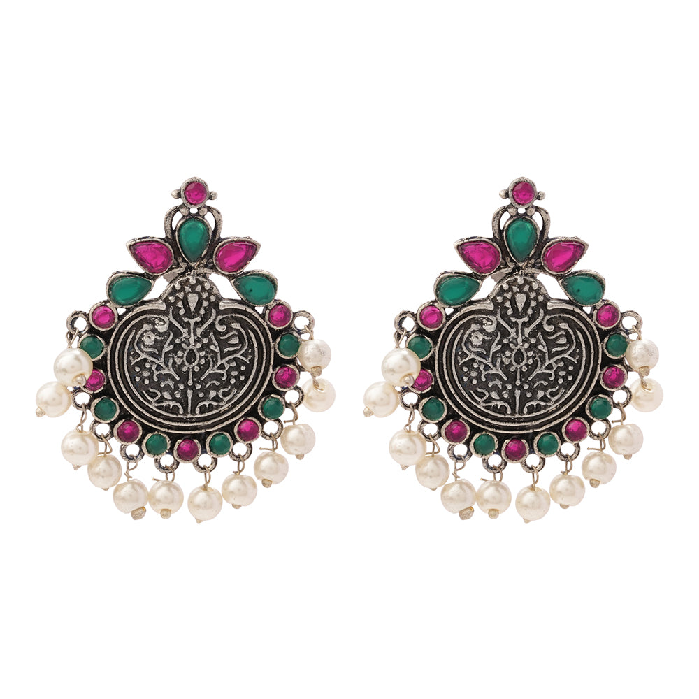 Royal flare stud earrings (Multicolored)