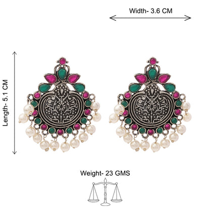 Royal flare stud earrings (Multicolored)