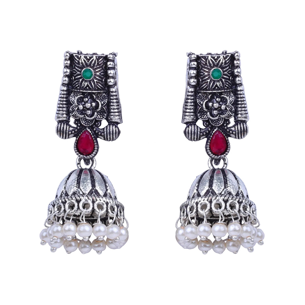 Temple bells jhumki earrings (Multicolored)