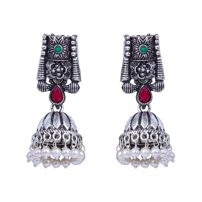 Temple bells jhumki earrings (Multicolored)