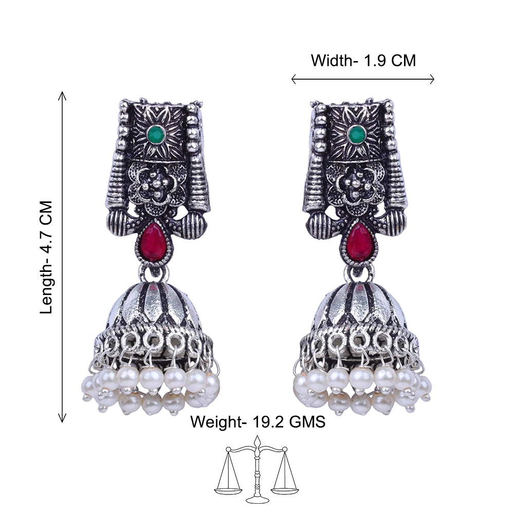 Temple bells jhumki earrings (Multicolored)