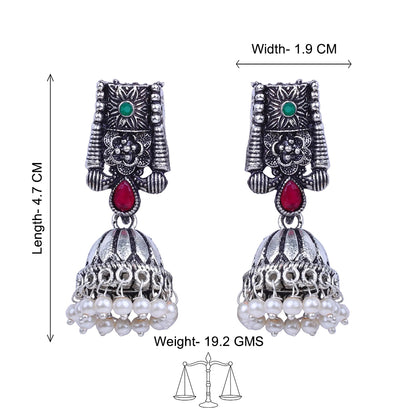 Temple bells jhumki earrings (Multicolored)