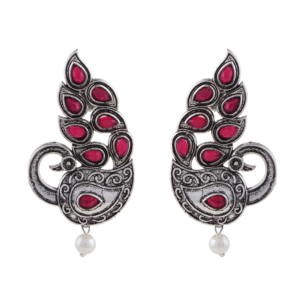 Morpankh pretty stud earrings (Red)