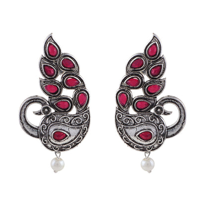 Morpankh pretty stud earrings (Red)