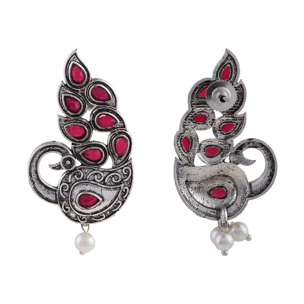 Morpankh pretty stud earrings (Red)