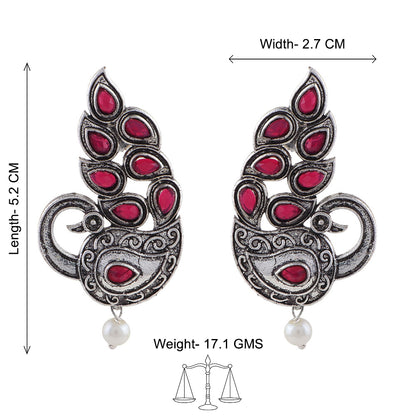 Morpankh pretty stud earrings (Red)