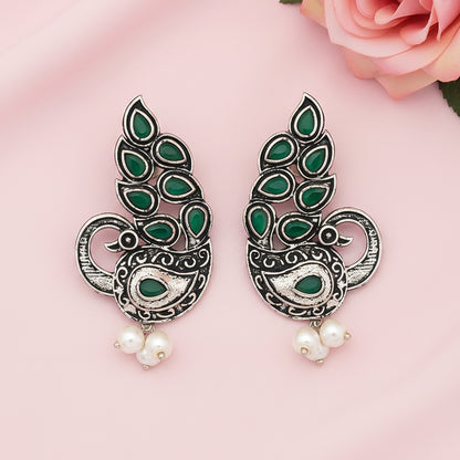 Morpankh pretty stud earrings (Green)