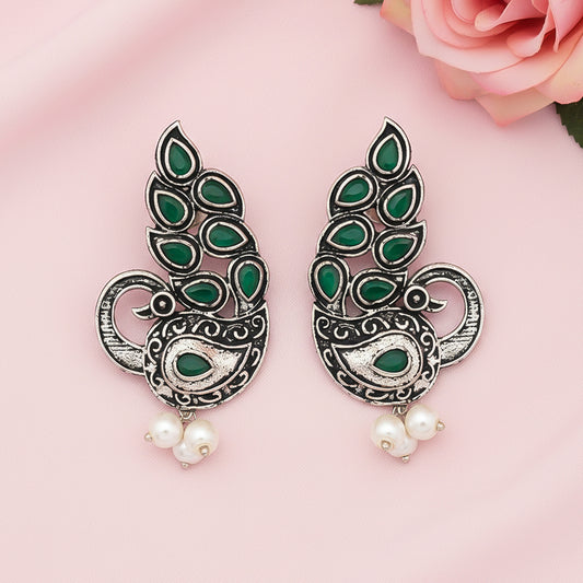Morpankh pretty stud earrings (Green)