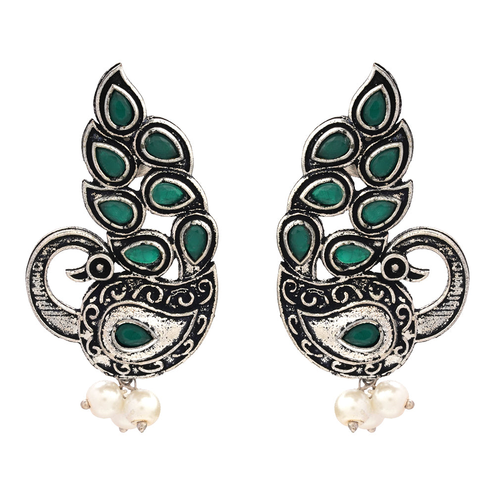 Morpankh pretty stud earrings (Green)