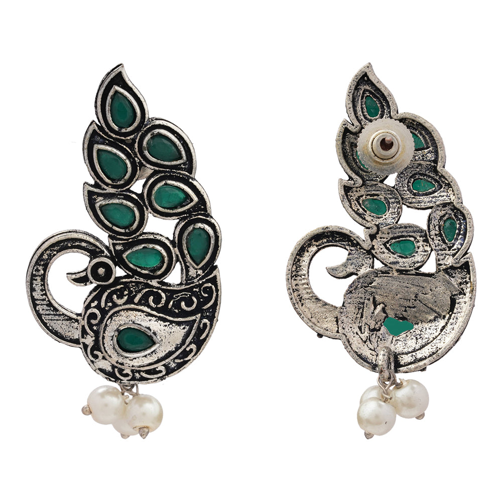 Morpankh pretty stud earrings (Green)