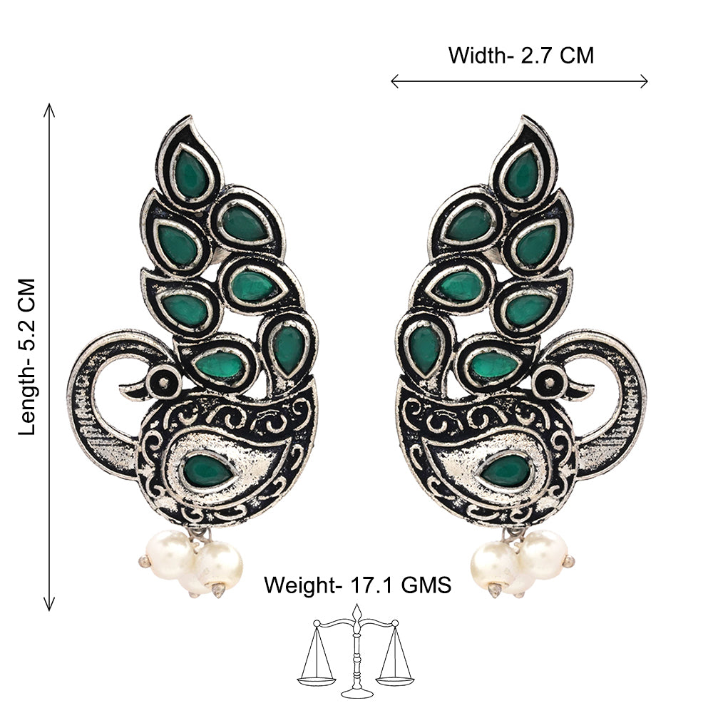 Morpankh pretty stud earrings (Green)