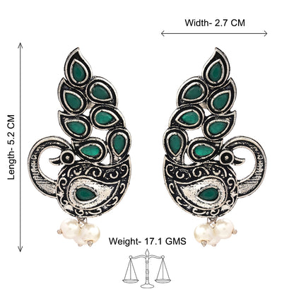 Morpankh pretty stud earrings (Green)