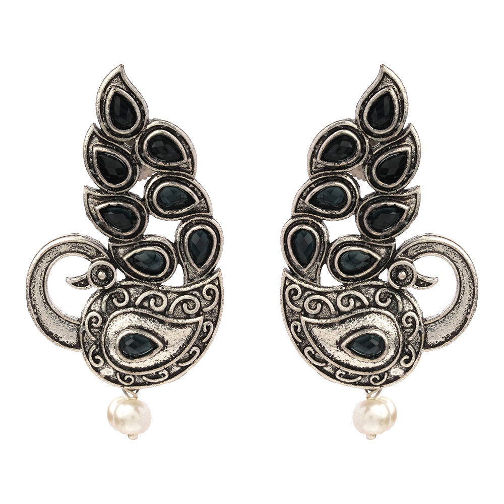 Morpankh pretty stud earrings (Black)