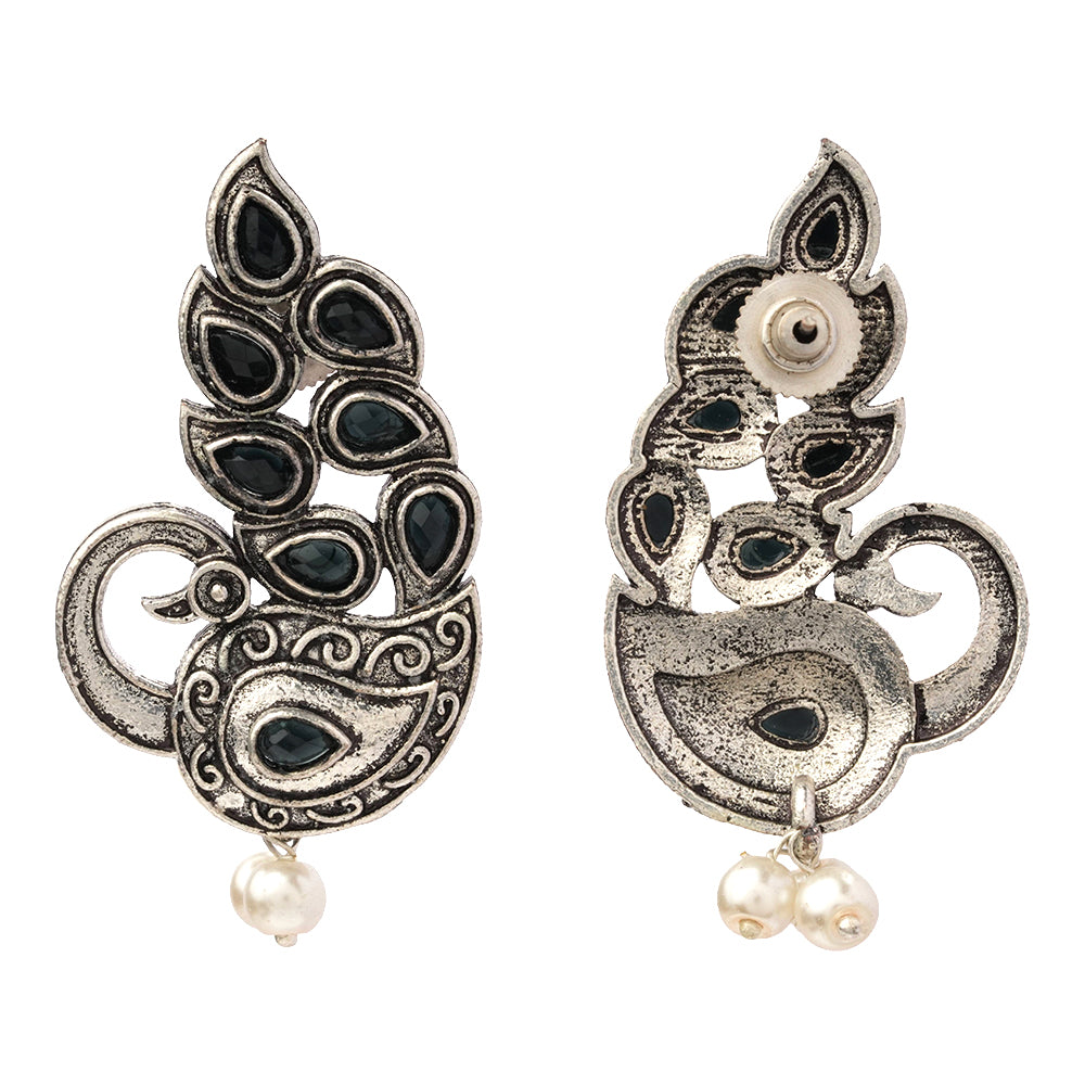 Morpankh pretty stud earrings (Black)