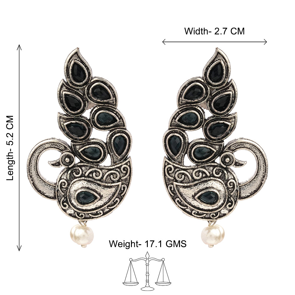 Morpankh pretty stud earrings (Black)