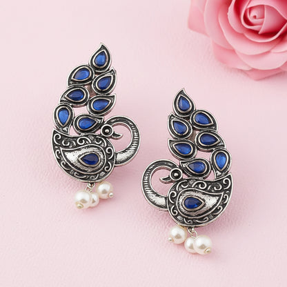 Morpankh pretty stud earrings (Blue)