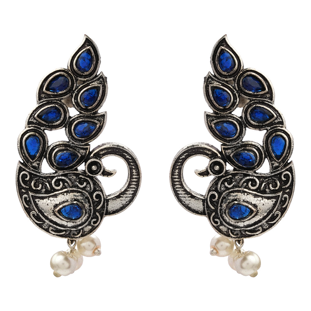 Morpankh pretty stud earrings (Blue)