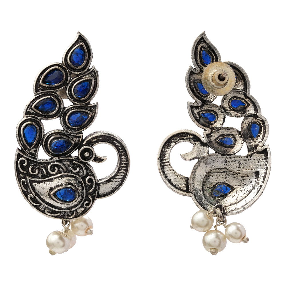 Morpankh pretty stud earrings (Blue)