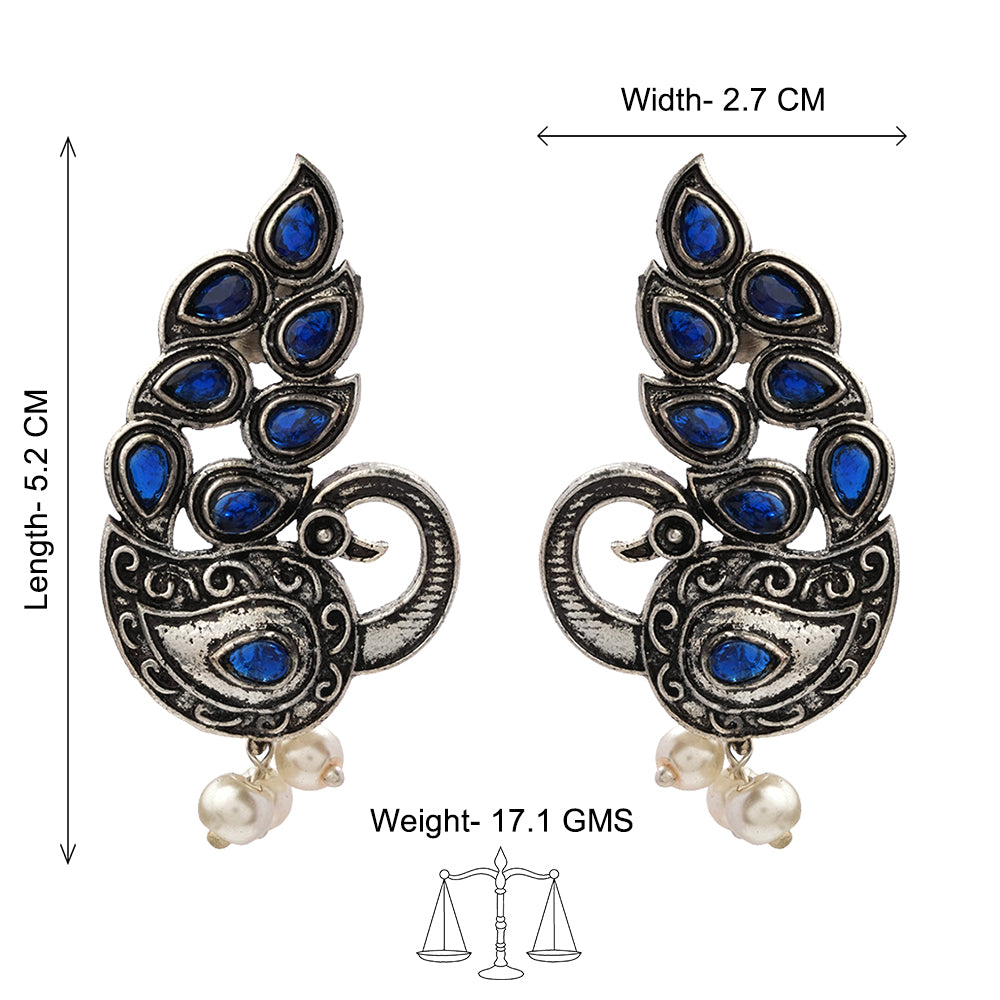 Morpankh pretty stud earrings (Blue)