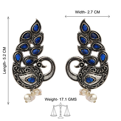Morpankh pretty stud earrings (Blue)