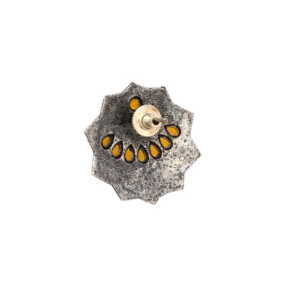 Mandala Hexa stud earrings (Yellow)