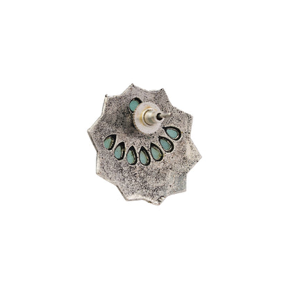Mandala Hexa stud earrings (Mint)