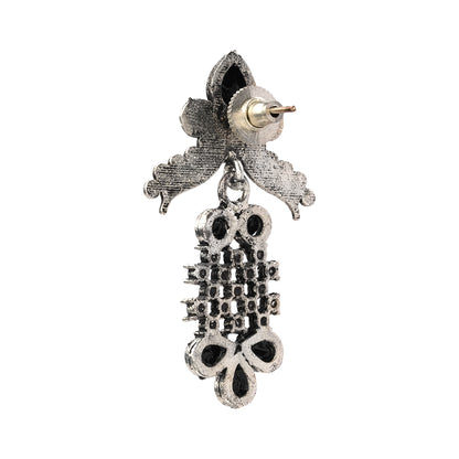 Twilight Tassles pearl dangler earrings (Black)