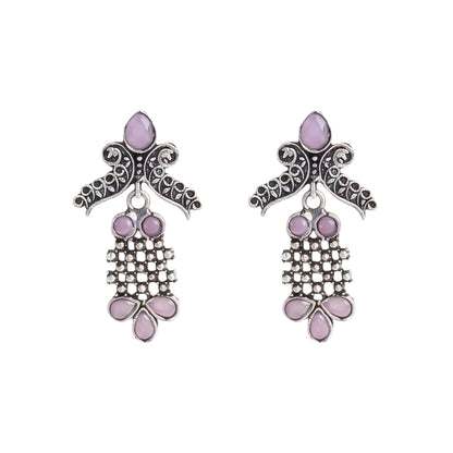 Twilight Tassles pearl dangler earrings (Baby Pink)
