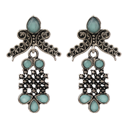 Twilight Tassles pearl dangler earrings (Mint)