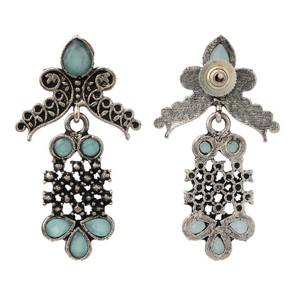 Twilight Tassles pearl dangler earrings (Mint)