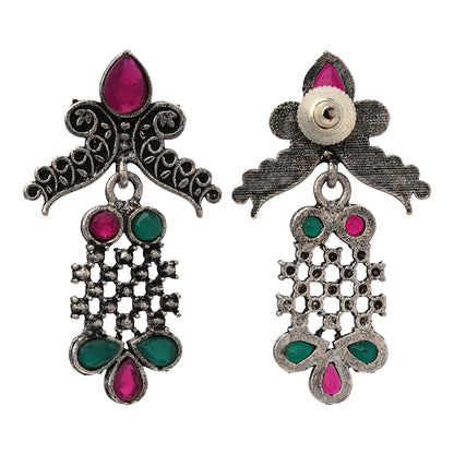 Twilight Tassles pearl dangler earrings (Multicolored)