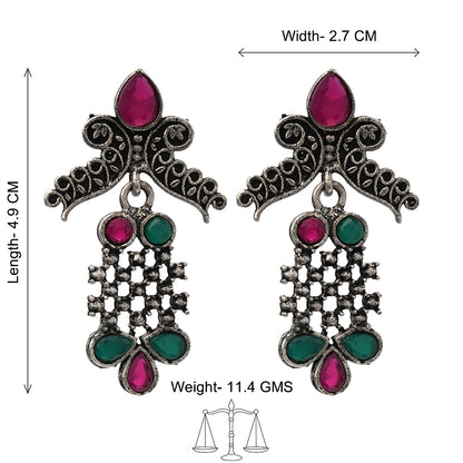 Twilight Tassles pearl dangler earrings (Multicolored)