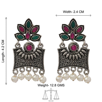 Kalash Kamal earring  Flora-Aura stone studded dangler earrings Combo