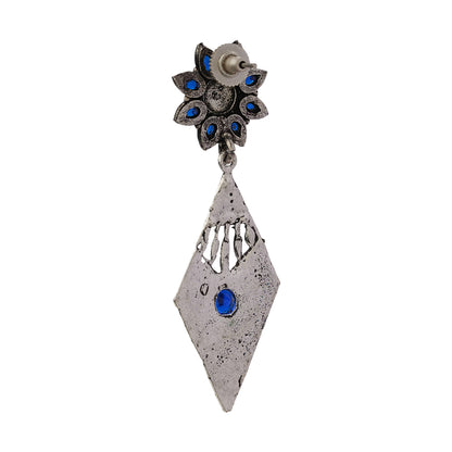 Kite delight stone studded dangler earrings (Blue)