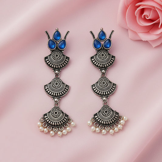 Raindrop strings oxidezed danglers (Blue)