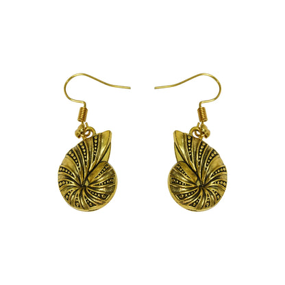 Carved Charm Dangler earrings (White) Conch Glow dangler earrings Combo set