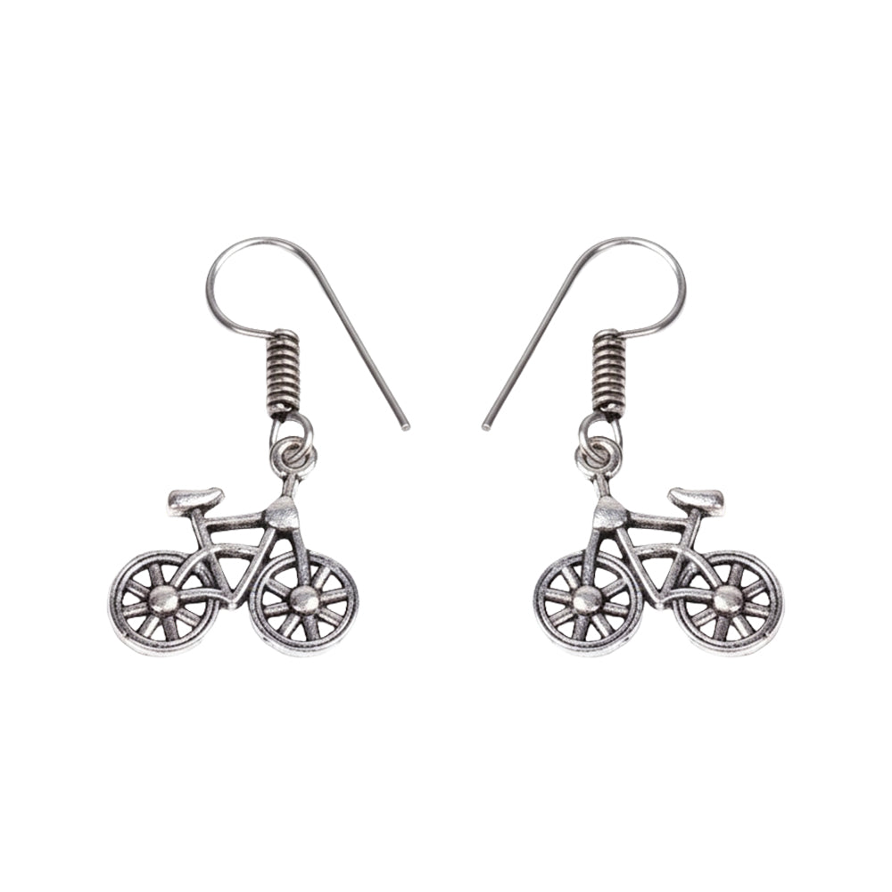 Cycle Charm Dangler earrings (Silver)