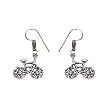 Cycle Charm Dangler earrings (Silver)