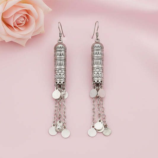 Nitya Kalika Dangler earrings (Silver)