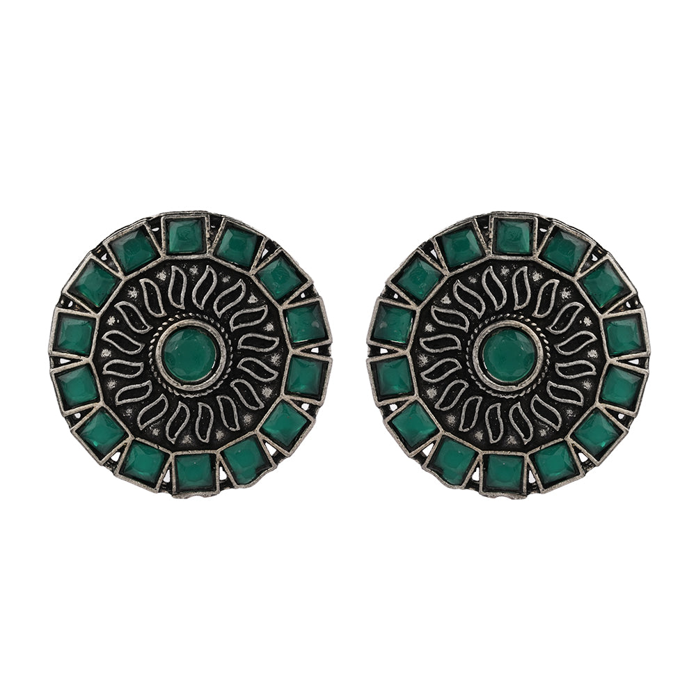 Spark stud earrings (Green)