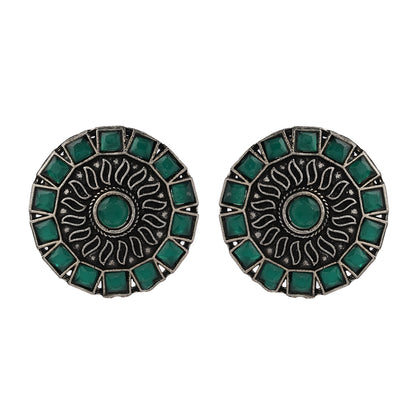 Spark stud earrings (Green)