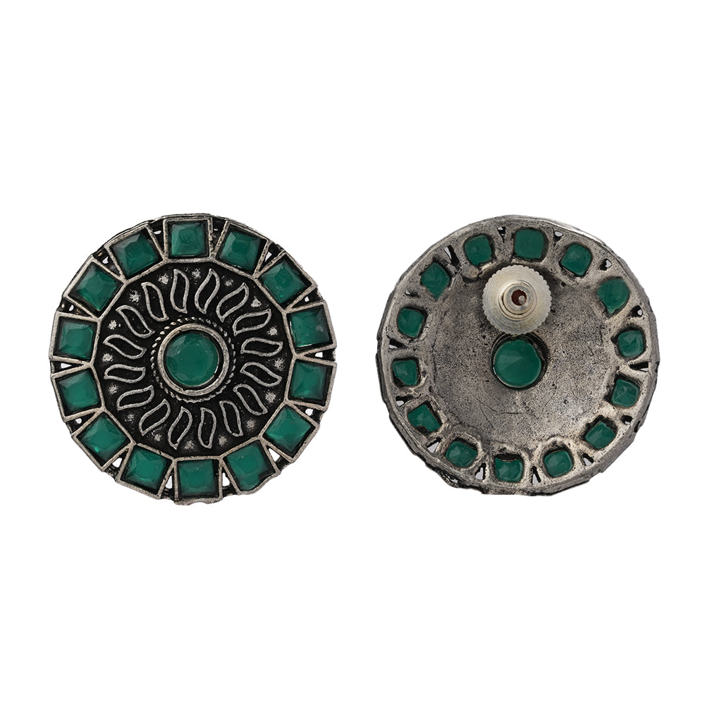 Spark stud earrings (Green)