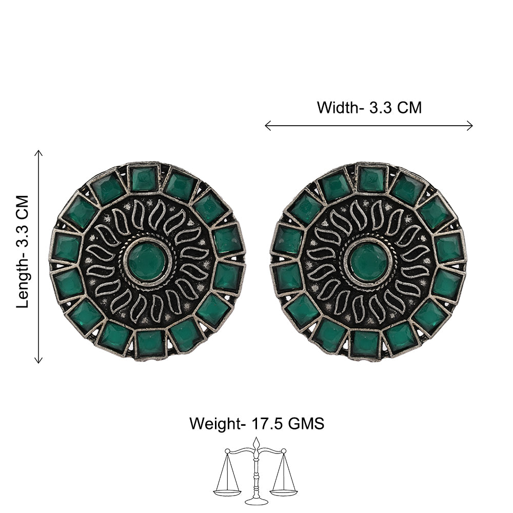 Spark stud earrings (Green)