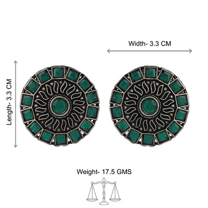 Spark stud earrings (Green)