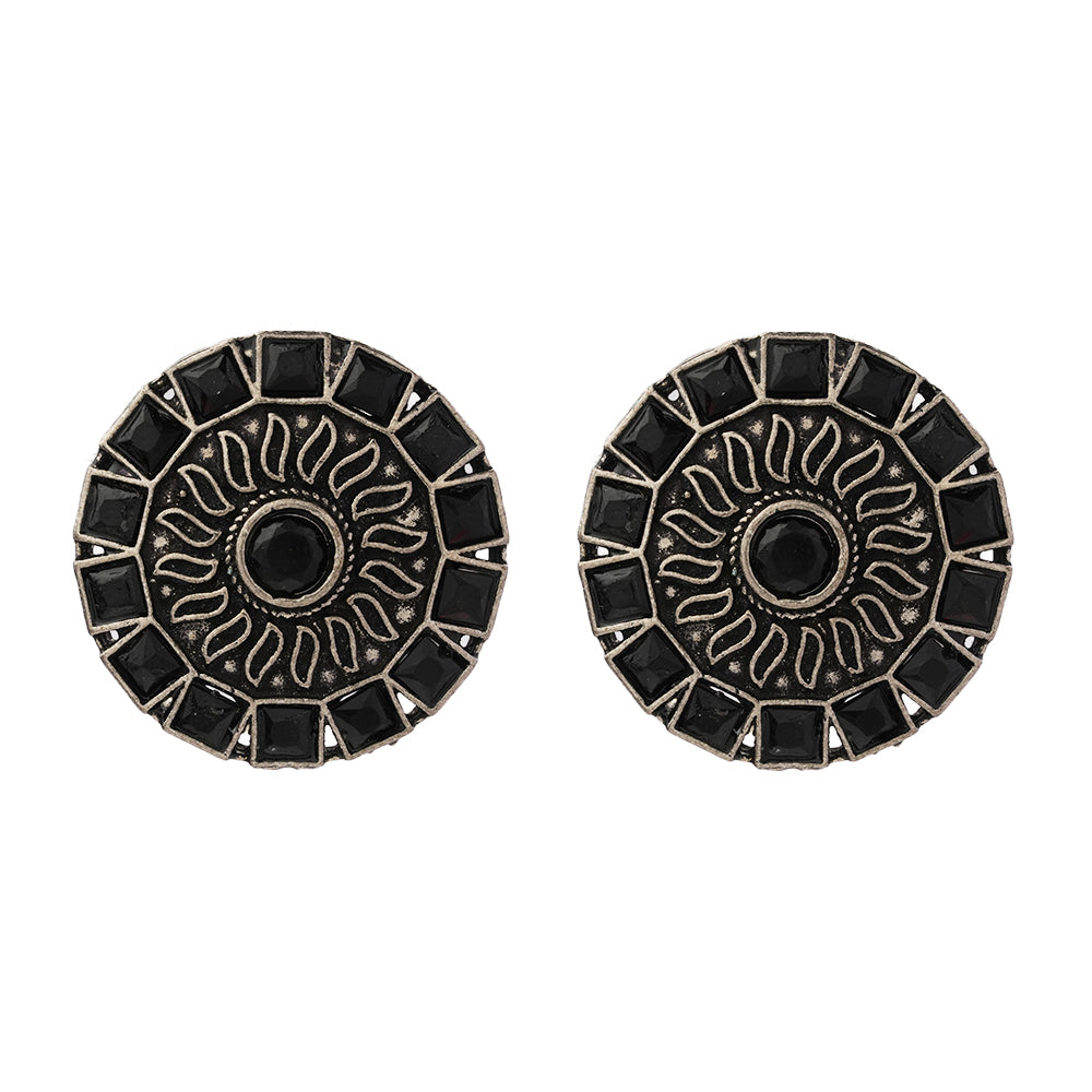 Spark stud earrings (Black)